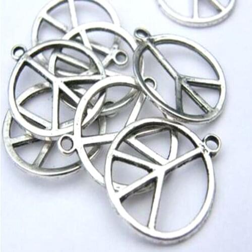 Peace Sign Charms Alloy Symbol Pendant Vintage Silver For Bracelet Jewelry Findings Findings Crafts Handcraft Accessories Gift