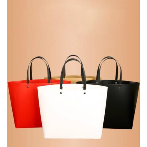 10pcs Kraft paper open top handbag with handle food gift candy packing bags large stand up pouch package