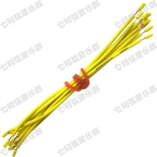 20Pcs/lot 9CM Yellow 22AWG Copper Electric Guitar Bass Pickup Hookup Wire Lead Cable guitar Pots Hookup Wire guitar accessories