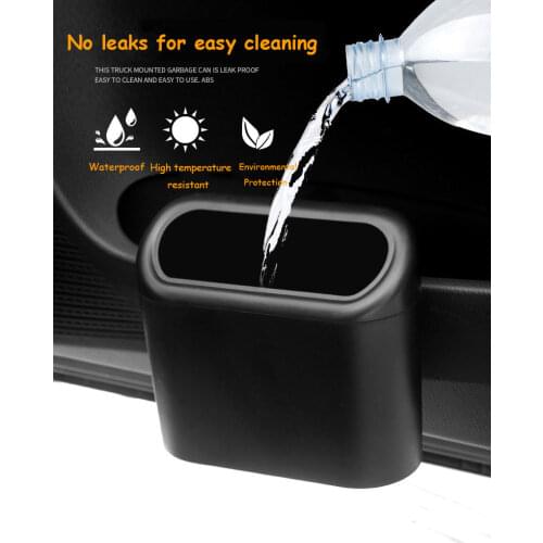 2021 New Car Trash Bin Hanging Vehicle Garbage Dust Case Storage Box Square Pressing Type Trash Can Auto Interior Accessories