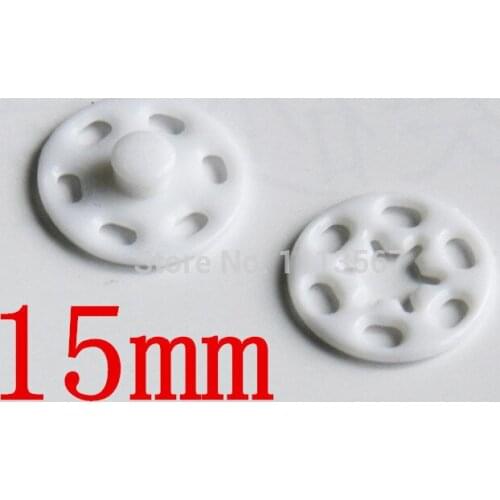 500pieces Craft Milk Plastic Snap Press Button Sewing On 15mm Sewing On Garment NK89