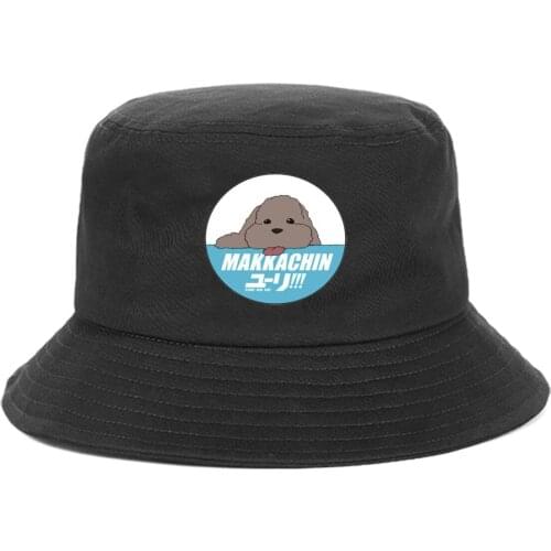 Anime YURI!!! on ICE Bucket Hat teenager Outdoor Summer Hip Hop Beach Sun Caps unisex Streetwear Chapeau Caps Fisherman Caps