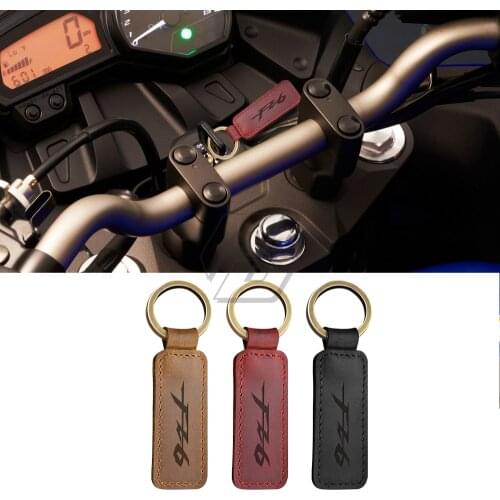 For Yamaha FZ6N FZ6S FZ6 Fazer Motorcycle Keychain Cowhide Key Ring