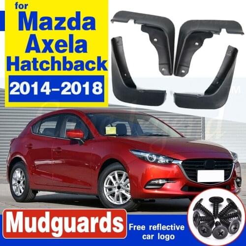 Set Car Mud Flaps For Mazda 3 (BM) Axela Hatch Hatchback 2014 2016 2017 2018 Mudflaps Splash Guards Mud Flap Mudguards Fender