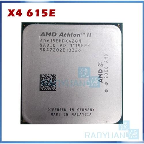 AMD Athlon X4 615E X4-615E 2.5GHz Quad-Core CPU Processor AD615EHDK42GM 45W Socket AM3 938pin