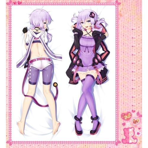 Japanese Anime Cartoon Vocaloid Yuzuki Yukari Double sided hugging Pillow Case Pillow Cover Pillowcase Peach Skin 2 Way 16322