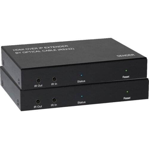 HDMI 1080P OVER IP 20KM EXTENDER BY OPTICAL CABLE SUPPORT RS232 AND BI-DIRECTIONAL IR