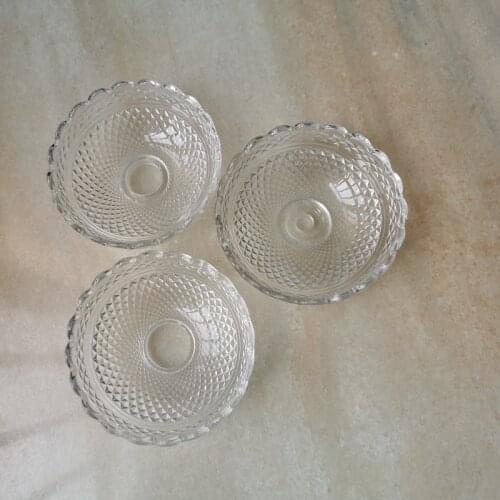 2pcs/lot 120x45mm European style crystal lamp transparent arm flower glass bowl chandelier tray lighting accessories