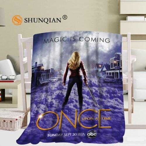 #JQK333J Custom once upon a time Pattern Travel Blanket Home TV Casual Relax for Family Soft Fluffy Warm Blanket