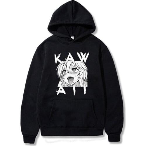 Kawaii Ahegao 2020 Autumn and Winter Harajuku Fashion Men Hoodies Funny Print Hoody Men Hoodie Casual MenS Hooded Sweatshirt