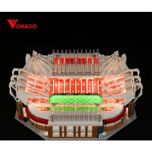 Vonado LED Light Compatible for 10272 Architecture Block Old Trafford Football Field Toy Nou Camp Stadium Building Bricks Gifts