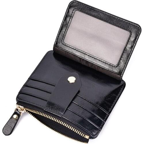 Women Men Wallet Carteira Unisex Leather Slim Wallet Zipper Coin Hasp Wallet Purse Credit Cards Holder ID Cases