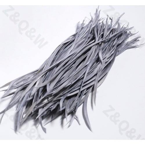 Natural 6-8 inch goose silk edge feather 15-20CM dyed dark gray DIY craft jewelry earrings performance costume decoration