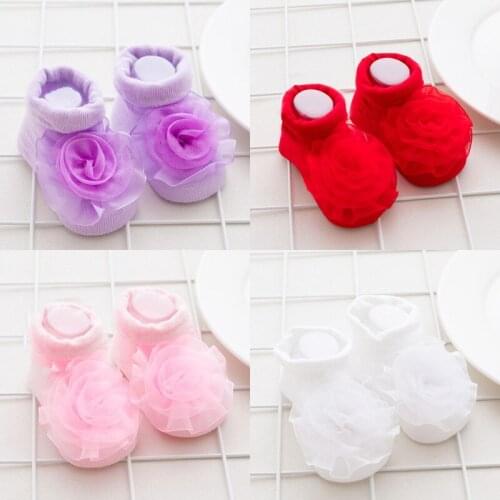 New fashion cute flower childrens lace girls socks