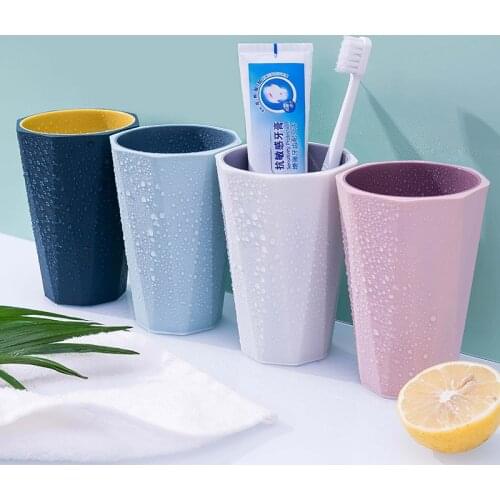 Nordic Plastic Cup Toothbrush Holder Washing Drinking Home Bathroom Tooth Mug Washing Tooth Cup Traveling Camping