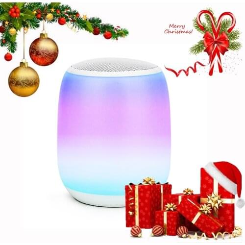 Q5 Portable Outdoor Bluetooth Stereo Speaker lamp LED Smart Night Light Bedside Lamp RGB White Touch RGB decorative led lights