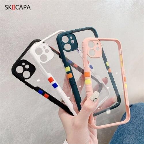 Anti-Slip Matte Bumper Phone Case For IPhone 12 11 Pro Max 12 Mini XS Max XR SE 2020 8 7 Plus Case Transparent Shockproof Cover