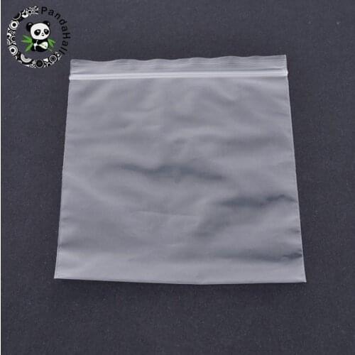 1000pcs 0.1mm thick Rectangle Zip Lock Top Seal Pouches Plastic Packaging Display Storage Protected Bags Wholesale , Clear