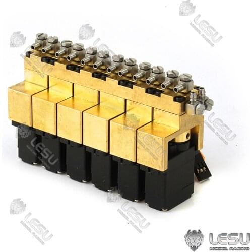 LESU 1/14 6 Brass Channel Hydraulic Reversing Valve For Radio Control Excavator Tmy Dumper Truck TH16601-SMT3