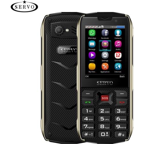 SERVO H8 Mobile Phone 2.8inch 4 SIM card 4 standby Bluetooth Flashlight GPRS 3000mAh Power Bank Phone Russian Language keyboard
