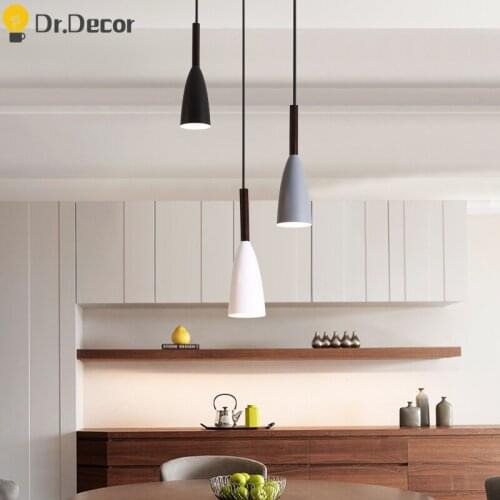 Modern Minimalism Pendant Lights Lighting Nordic Pendant Lamp Aluminum Restaurant Dinning Room Kitchen Hanging Lamps Luminaries