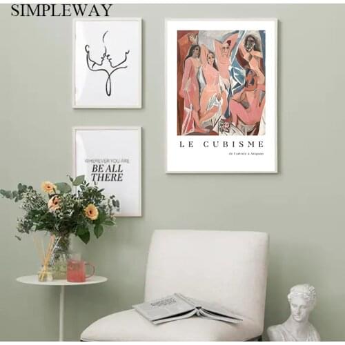 Modern Abstract Canvas Poster Picasso Artwork Nordic Line Drawing Wall Print Art Painting Minimalist Home Decoration Picture