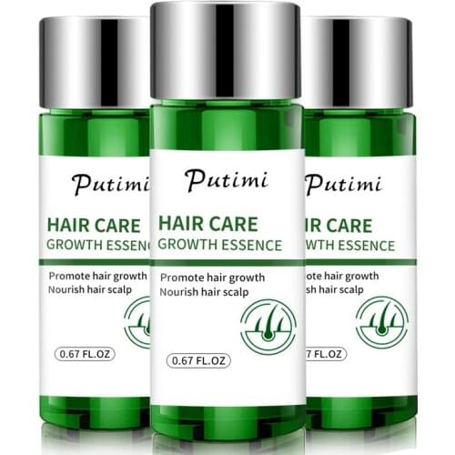 Putimi Hair Care Growth Essence Anti Hair Loss Prevent Health Care Beauty Dense Hair Growth Serum Products for Women Men 20ml