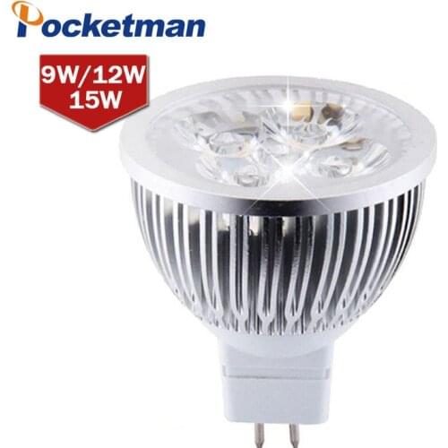 MR16 GU5.3 LED spot light lamp 12V 220V 110V 9W 12W 15W LED Spotlight Bulb Lamp GU 5.3 led bulb light Bombillas Lampada