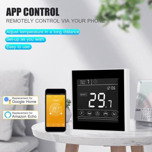 Wifi Thermostat Programmable Electric Heating / Water Heating Gas Boiler Thermostat Temperature Controller LED Remote Control