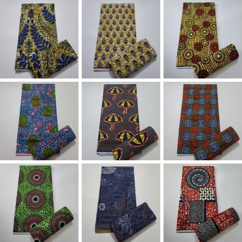 Ankara Fabric African Real Wax Print for Dress 100% Cotton 2021 Ghana Pagne Wax Africain Loincloth African Ankara Fabric 6yard