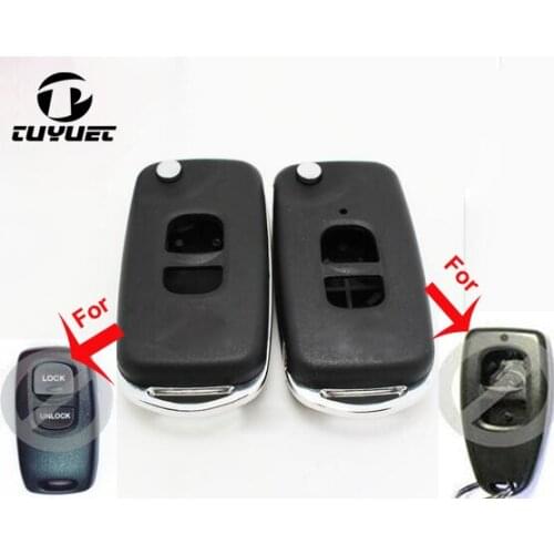 Blanks Modified FLip Folding Key Shell for Mazda Familia 323 M3 M5 M6 Car Key Case Cover
