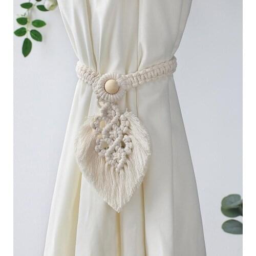 Handmade Curtain Tieback Curtains Tieback Straps Tassel Home Decor Drapery Buckle Holdback Decor for Office Curtain Accessories