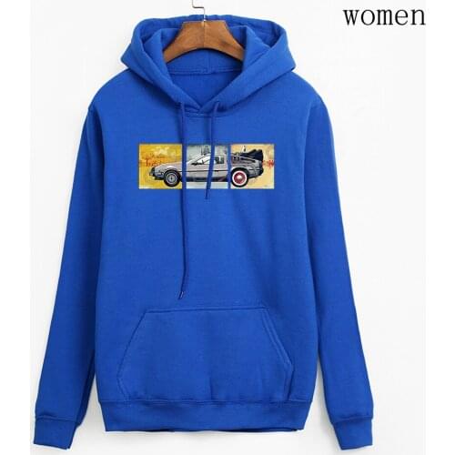 Woman Back To The Future Fleece Autumn New 2020 Hooded Harajuku Autumn Clothing Streetwear Fashion Tops Casual Retro Pullovers