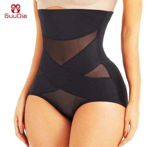 GUUDIA Summer Breathable Women Body Shaper Panties Mesh Shapers High Waist Easy Bathroom Tummy Control Shapewear Shaper Panty