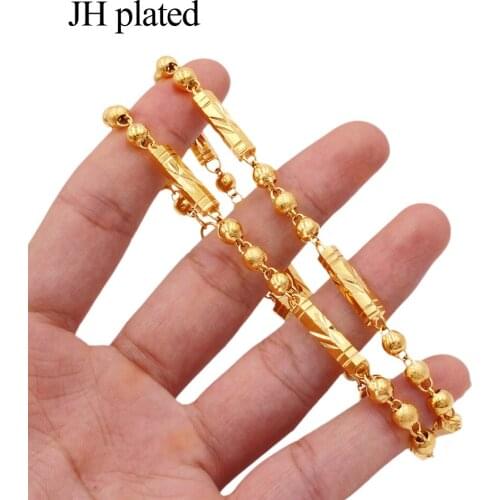 Gold colour necklace for women/men 50cm Necklace link chain jewellery friends chains African chain Arab French gifts new year