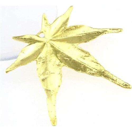 2pcs Gold Color Metal maple Leaf Charms Pendants DIY Jewelry Findings Accessories 13053