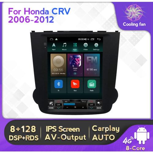 9.7” Tesla Style Car Android11 Auto Navigation Multimedia Radio Player for Honda CRV 2006-2012 GPS Carplay Video Vertical Screen