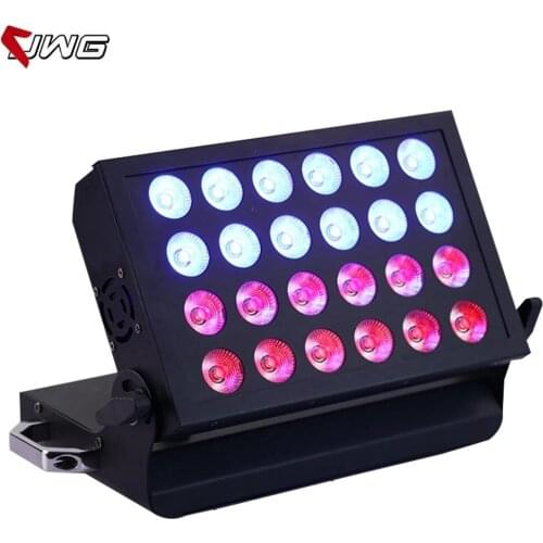 Free Shipping Ultra Bright 24x10w RGBW 4in1 LED Wash Washer Beam DMX512 Indoor Flood Light 35 Degree Professional Stage Light