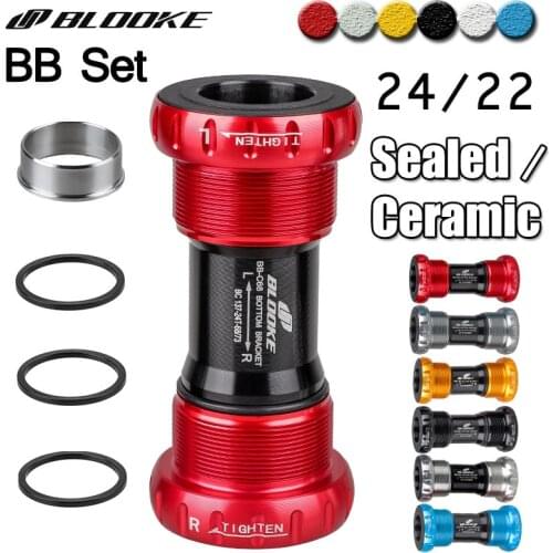 BLOOKE MTB Bike 24 22 MM BB SET Sealed / Ceramic Bearing Bottom Bracket Bicycle Thread Kit For SRAM GXP Prowheel Crankset Part