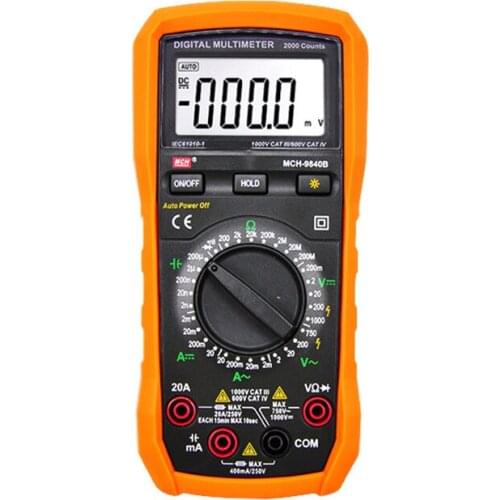 MCH Digital Multimeter Measuring Voltage and Current Meter Data Hold Automatic Shutdown 9840A 9840B