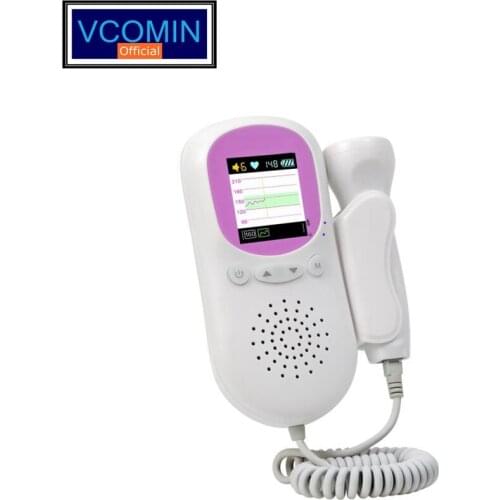 Vcomin Fetal Doppler hand-hold Pocket portable sound Baby heart pregnancy Ultrasound fetus doppler Detector machine monitor hire