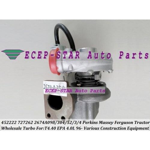 GT2052S 452222-0004 727262-0002 727262-0004 2674A352 452222 Turbo For Perkin Construction Massey Ferguson Tractor T4.40 1996