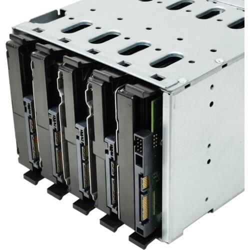 H55F Hard Drive Cage Stainless Steel 5x3.5 Inch SATA HDD Cage Rack Hard Driver Tray Occupying 3 Optical Drive Positions