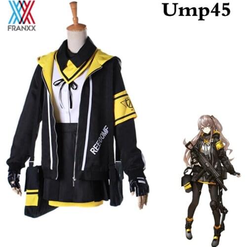 Game Girls Frontline Ump45 Ump9 Cosplay Costumes Battle Uniform Women Girls Halloween Carnival High School Uniform UMP 45 Outfit