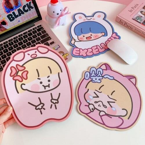 19x22cm kawaii Mouse Pads Girls Antislip Cute Lovely Cartoon Desk Mat Pads Cup Mat Waterproof Office Home Decor for Girls Gifts
