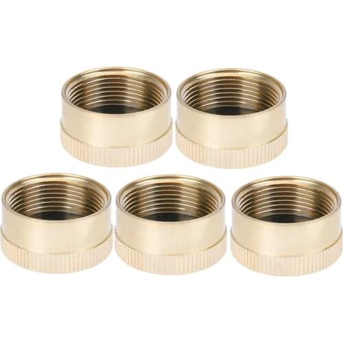 Propane Tank Caps Solid Brass Refill Propane Gas Bottle Cylinder Sealed Cap (5Pieces)