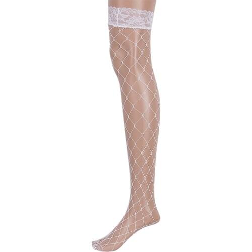 Summer New Fashion Sexy Womens Net Large Mesh Fishnet Thigh High Stockings