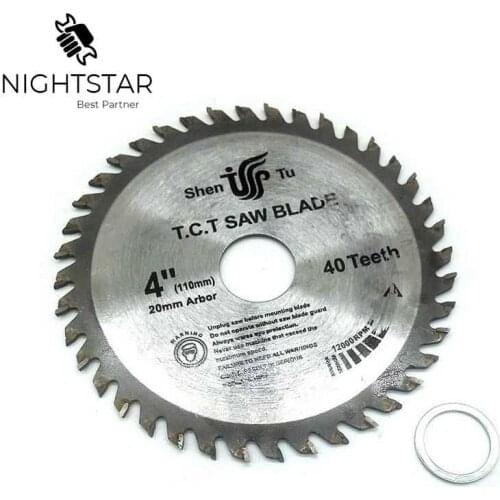 4 Inch 40Teeth Circular Saw Blades Tungsten Steel Alloy Saw Blades for Wood Aluminum Cutting 110mm TCT Saw Blades