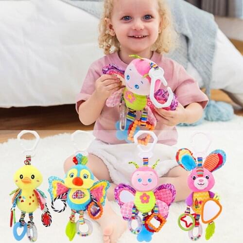 Hot Cute Bird/Butterfly/Rabbit Doll Baby Crib Bed Soft Hanging Rattles Stroller Toy