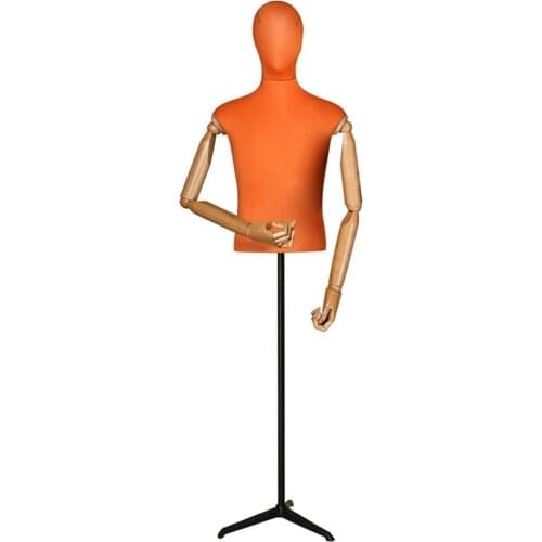Multicolor Half-length Mens Women Model Window Cloth Display Props Orange Green Gray Color Model Fake Manikin Adult Mannequin